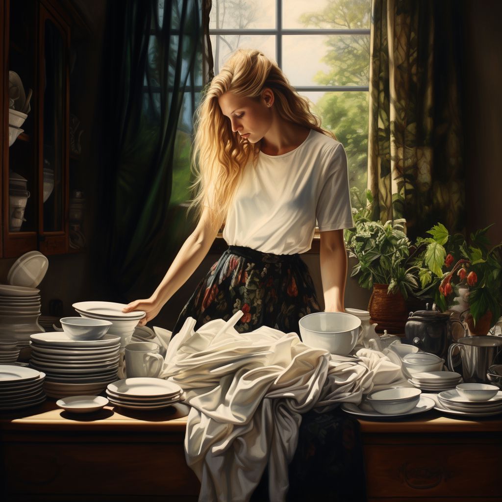 Фото Сонник убирать посуду со стола