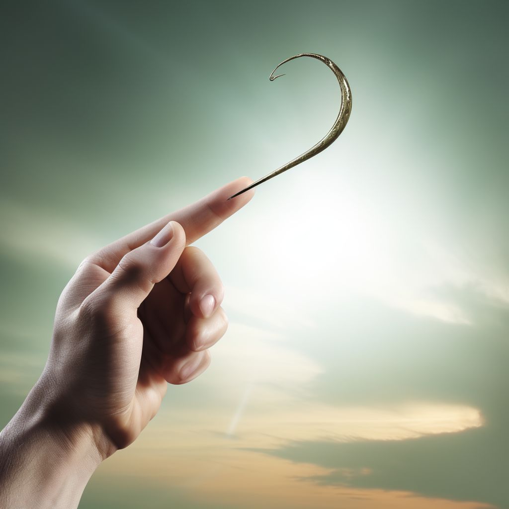 Фото Сонник рыболовный крючок в пальце #2